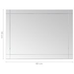 vidaXL Miroir mural 60x50 cm Verre