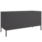 vidaXL Meuble TV noir 100 5x39x50 5 cm acier