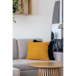 Coussin coton recyclé ocre 45 x 45 cm