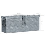vidaXL Boîte en aluminium 48 5 x 14 x 20 cm Argenté