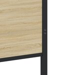 vidaXL Cadre de lit en métal sans matelas chêne sonoma 107x203 cm