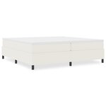 vidaXL Lit Box Spring Crème 200x200 cm en Tissu Côtelé