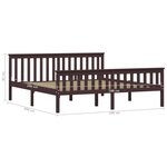 vidaXL Cadre de lit sans matelas marron foncé pin massif 180x200 cm