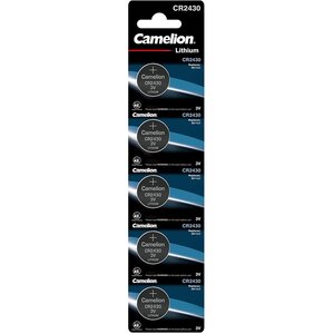 Pack de 5 Lithium Pile Bouton CR2430 CAMELION