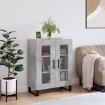 vidaXL Buffet gris béton 69 5x34x90 cm bois d'ingénierie