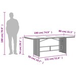 vidaXL Ensemble à manger de jardin et coussins 7 Pièces gris rotin