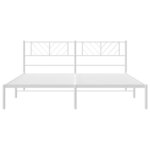 vidaXL Cadre de lit métal sans matelas et tête de lit blanc 183x213 cm