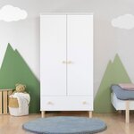 Armoire enfant avec tiroir COMBO blanc