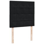 vidaXL Sommier à lattes de lit avec matelas Noir 100x200 cm Velours
