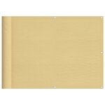 vidaXL Écran de balcon sable 75x1000 cm 100  polyester oxford