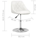 vidaXL Chaise de salle à manger Blanc Similicuir