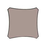 Perel Voile d'ombrage  hydrofuge  5 x 5 m  160 g/m²  polyester  carré  taupe