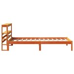 vidaXL Cadre de lit avec tête de lit cire marron 90x200 cm bois de pin