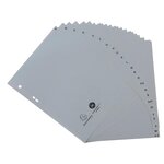 Intercalaires Imprimés Alphabétiques Pp Recyclé Gris A-z (alphabet Allemand) - 24 Positions - A5 - Gris - X 25 - Exacompta