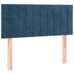 vidaXL Sommier à lattes de lit avec matelas Bleu foncé 90x200 cm