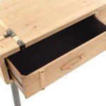 vidaXL Table console Bois massif de sapin 115x40 5x76 cm