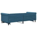 vidaXL Lit de jour avec lit gigogne bleu 90x200 cm velours