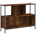 vidaXL Bibliothèque chêne fumé 102x28x77 5 cm bois d'ingénierie