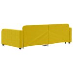 vidaXL Lit de jour avec gigogne et tiroirs jaune 100x200 cm velours