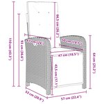 vidaXL Ensemble de salle à manger de jardin 5 pièces avec coussins en rotin synthétique beige