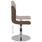 vidaXL Tabouret de bar pivotant Marron Tissu