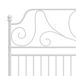 vidaXL Cadre de lit sans matelas blanc métal 200x200 cm