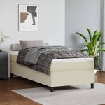 vidaXL Cadre de lit Crème 80x200 cm Similicuir