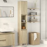 vidaXL Armoire salle de bain chêne sonoma 30x30x190 cm