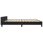 vidaXL Cadre de lit avec tête de lit Noir 200x200 cm Velours