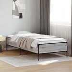 vidaXL Cadre de lit sans matelas sonoma gris 90x190 cm