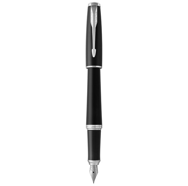 Parker urban stylo plume  noir mat  plume moyenne  encre bleue  coffret cadeau