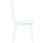 vidaXL Chaises à manger lot de 4 blanc bois d'hévéa massif