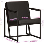 vidaXL Fauteuil noir cuir véritable