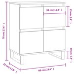 vidaXL Buffet Chêne marron 60x35x70 cm Bois d'ingénierie