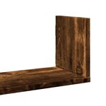 vidaXL Étagères murales 3 Pièces chêne fumé 58x18x18 cm bois d'ingénierie