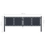 vidaXL Portail de jardin Acier 300 x 75 cm Anthracite