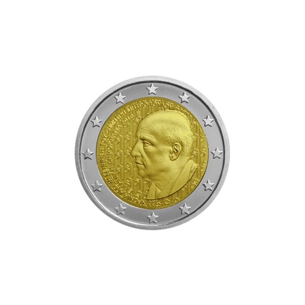 Monnaie 2 euros commémorative grèce 2016 - dimitri mitropoulos