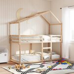 vidaXL Lit superposé sans matelas 80x200 cm bois de pin massif