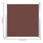 vidaXL Auvent latéral rétractable 140 x 300 cm Marron