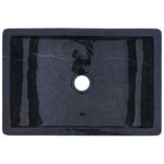 vidaXL Lavabo 45x30x12 cm marbre noir brillant