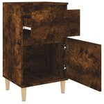 vidaXL Tables de chevet 2 Pièces chêne fumé 40x35x70 cm