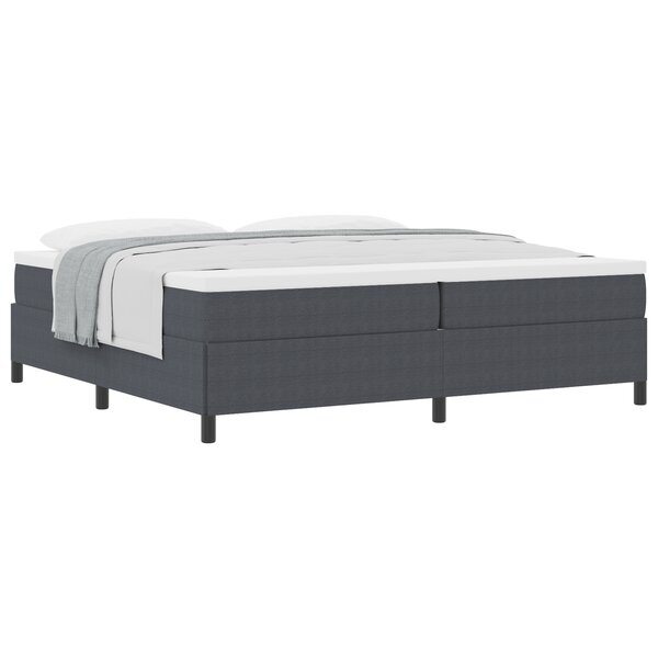 vidaXL Cadre de Lit Gris Foncé 200x200 cm Tissu Corde