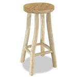 vidaXL Tabouret de bar Bois de teck massif