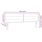 Headboard de design Lines gris clair 160 cm en tissu