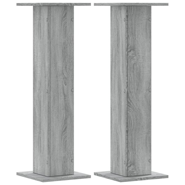 vidaXL Supports pour plantes 2 Pièces sonoma gris bois d'ingénierie