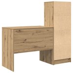vidaXL Bureau avec rangement chêne artisan bois d'ingénierie