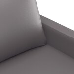 vidaXL Ensemble de canapés 2 Pièces avec coussins Gris Similicuir
