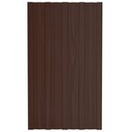 vidaXL Panneaux de toiture 36 Pièces Acier galvanisé Marron 80x45 cm