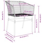 vidaXL Set de jardin 7 pièces Marron Rattan Poly