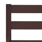 vidaXL Cadre de lit sans matelas marron foncé pin massif 120x200 cm
